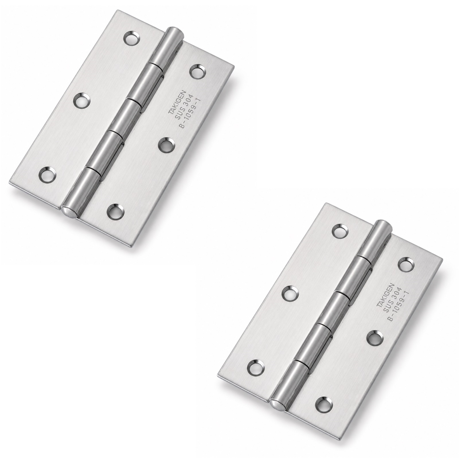 2 pieces of high-quality screw-on hinge, B-1059-1, size: 89 mm, from TAKIGEN, load capacity: 13 kg (29 lbs). Product Picture
