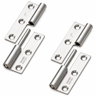 2 pieces of high-quality poster hinge, B-1004-3-L, height: 50 mm, from TAKIGEN, load capacity: 7 kg (16 lbs), version: left. Product Image