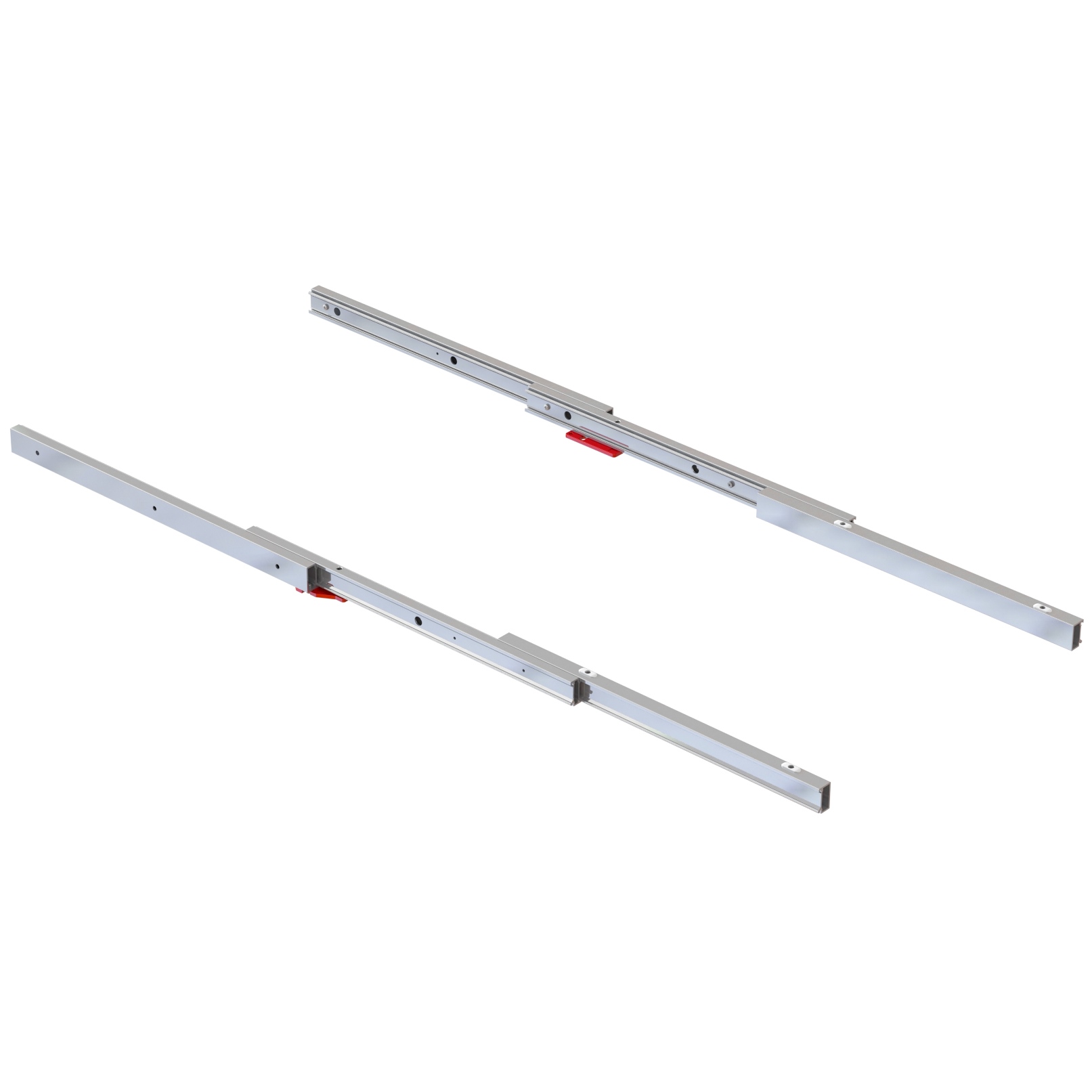 high-quality extendable table fitting, 2046369, extension length: 750 mm, from EMUCA, load capacity: 60 kg (132 lbs). Product image