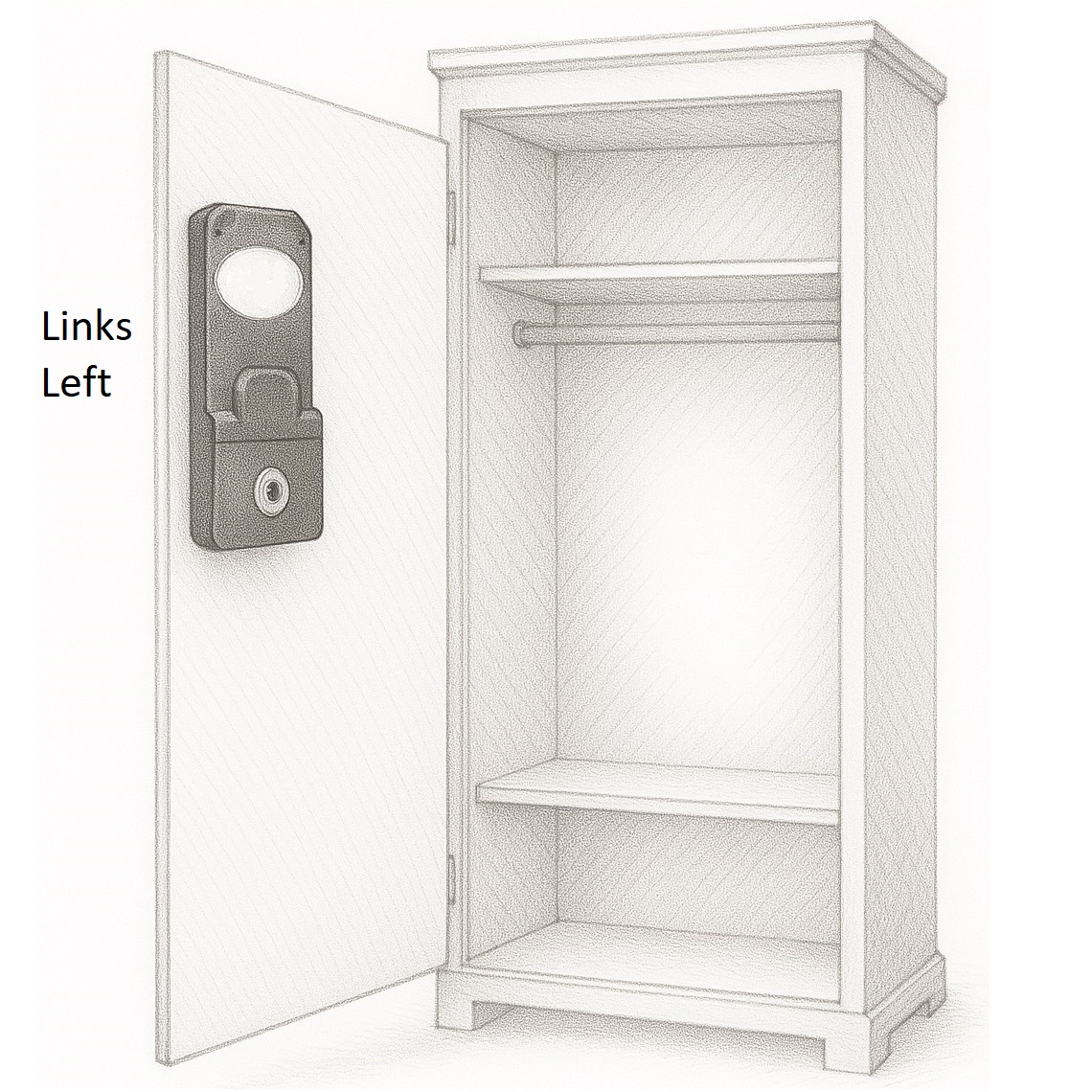 Payment coin lock with coin container for 1 euro coin, version: left-hand closing, 14.60.250-0. - Image 5
