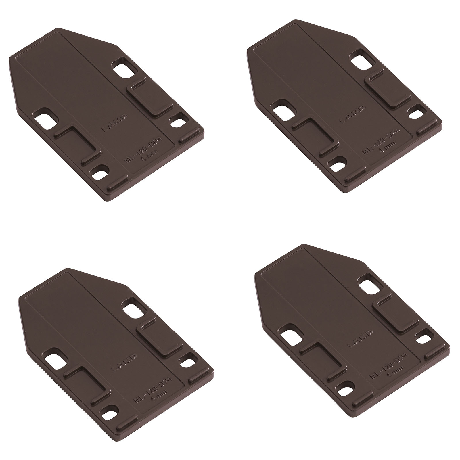 4 pieces spacer plate ML-120-DP4-BR, 70 mm (2-3/4") by Sugatsune, brown. Product Image