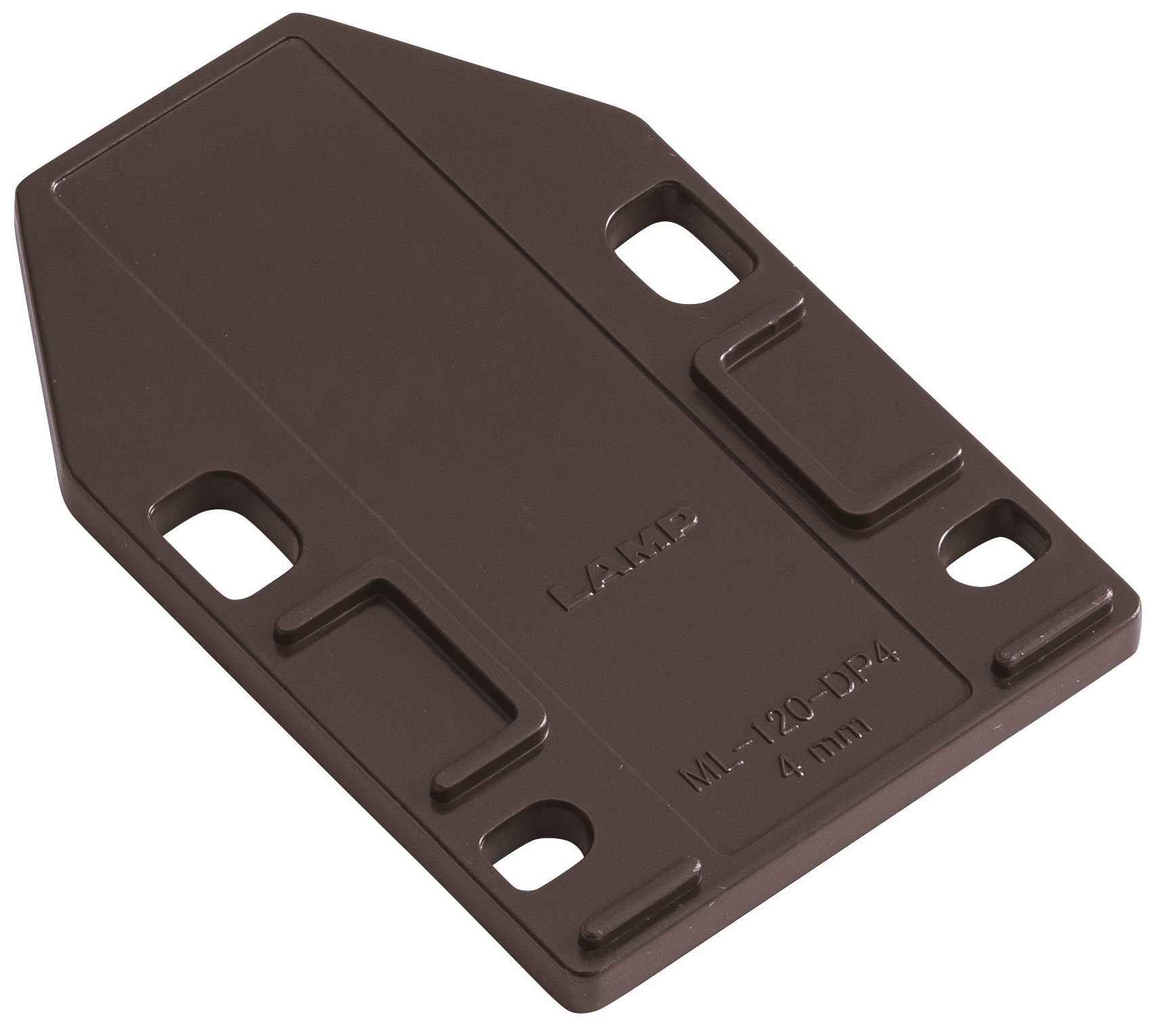 4 pieces spacer plate, made of polyacetal, surface: brown, 70 mm (2-3/4"), ML-120-DP4-BR. Compensating plate for magnetic snap latches ML-120BR, ML-120W and ML-120BL from Sugatsune, by Sugatsune / LAMP® (Japan) - Image 5