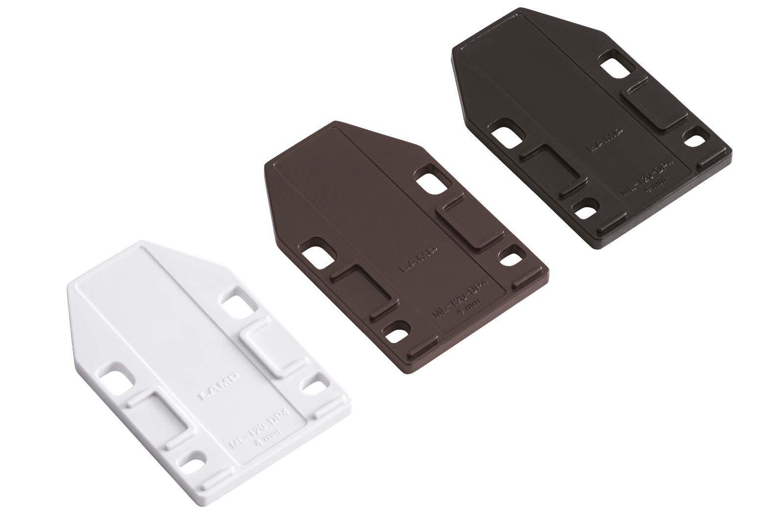 4 pieces spacer plate, made of polyacetal, surface: black, 70 mm (2-3/4"), ML-120-DP4-BL. Compensating plate for magnetic snap latches ML-120BR, ML-120W and ML-120BL from Sugatsune, by Sugatsune / LAMP® (Japan) - Image 4