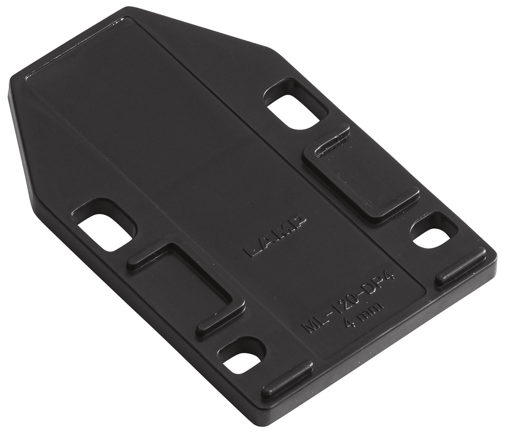 4 pieces spacer plate, made of polyacetal, surface: black, 70 mm (2-3/4"), ML-120-DP4-BL. Compensating plate for magnetic snap latches ML-120BR, ML-120W and ML-120BL from Sugatsune, by Sugatsune / LAMP® (Japan) - Image 5