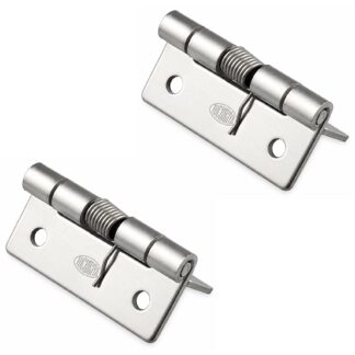 2 pieces of high-quality spring strap, made of stainless steel SUS304, 32 mm (1-17/64"), torque: 12.3 N·m, TH-61SUS-2. Robust spring hinge for device flaps, housing doors, covers and much more, by TOCHIGIYA (Japan)