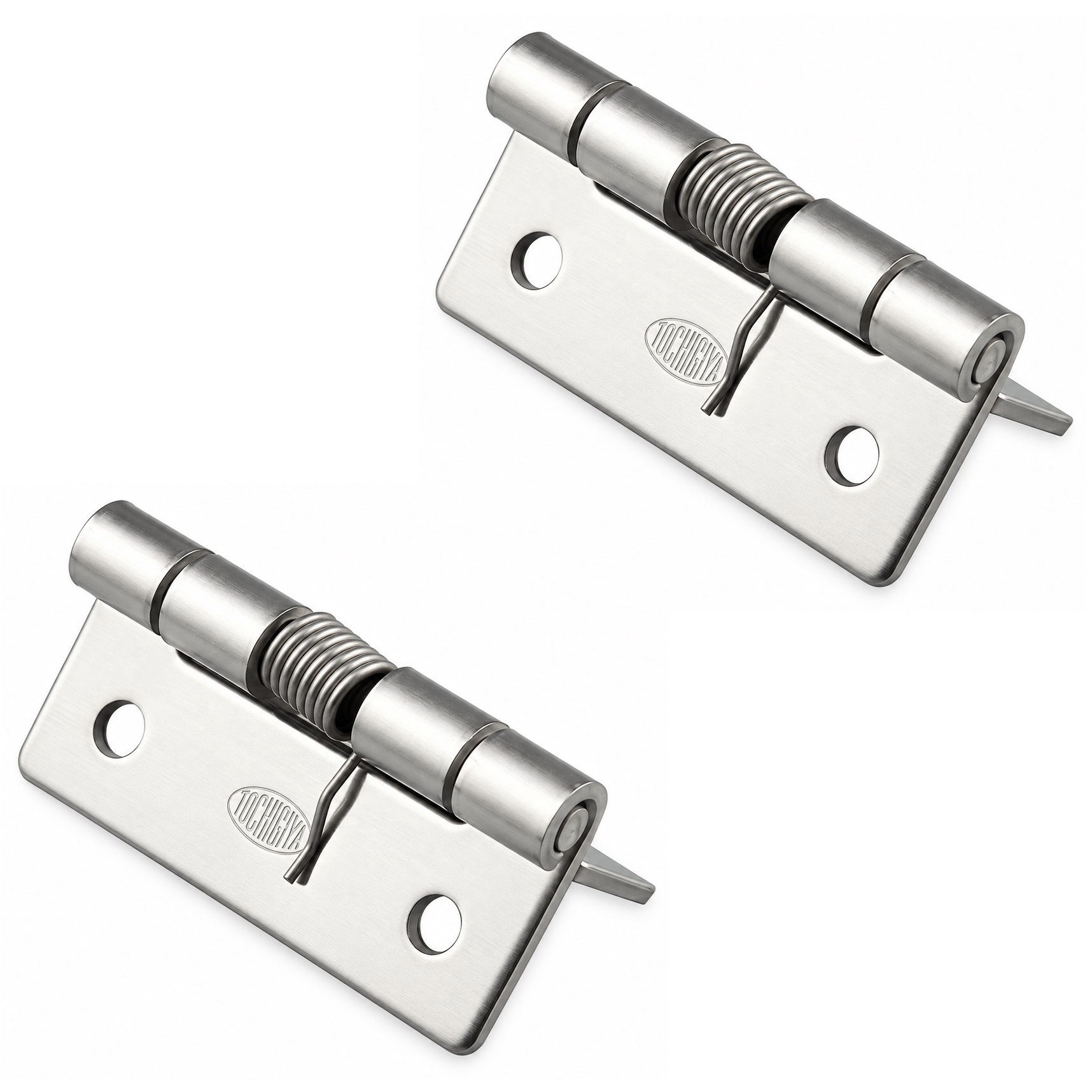 2 pieces of high-quality spring strap, made of stainless steel SUS304, 32 mm (1-17/64"), torque: 12.3 N·m, TH-61SUS-2. Robust spring hinge for device flaps, housing doors, covers and much more, by TOCHIGIYA (Japan)