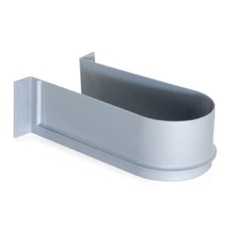 Curved siphon cut-out, made of plastic, surface: grey, 3044421. siphon protection for vanity unit, kitchen cabinet, bathroom cabinet, siphon, drain and much more, by EMUCA