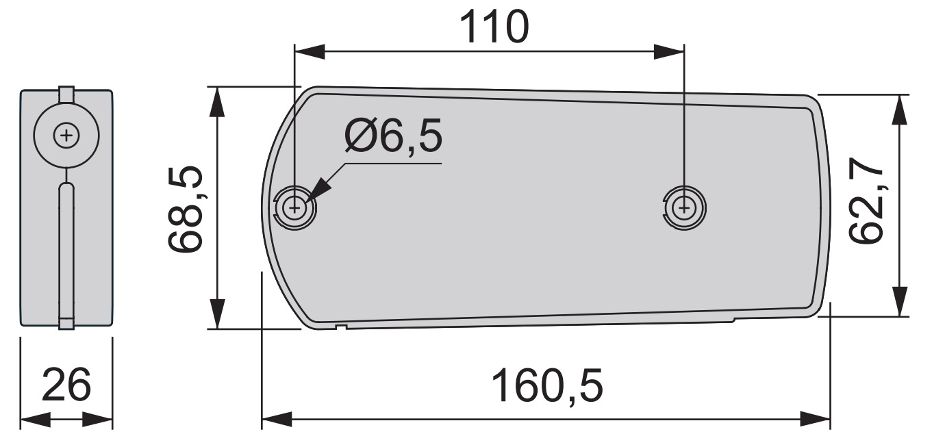 High-quality flap fitting with cable pull, load capacity: 6 kg (13 lbs), surface: grey, 1010421. Robust rope flap holder for furniture flaps, cabinet flaps, secretary flaps, bar flaps and much more, by EMUCA - Image 2