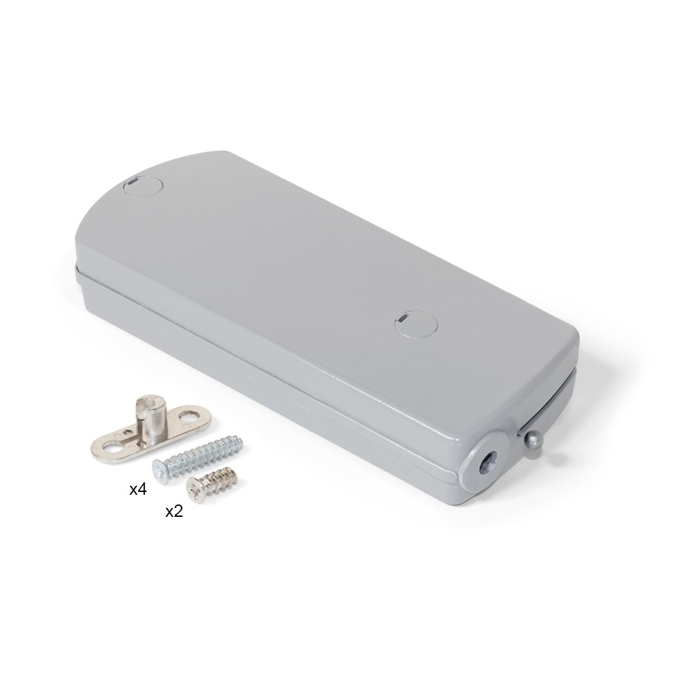 high-quality flap fitting with cable pull, 1010421, from EMUCA, load capacity: 6 kg (13 lbs), grey. Product image