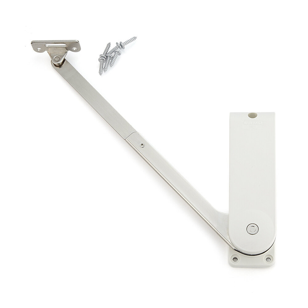 high-quality flap holder, HDS-30ML-WT, by Sugatsune, white, version: left. Product Image