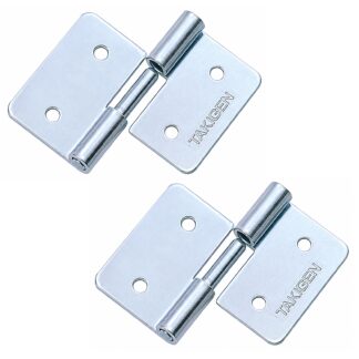 2 pieces compact lifting hinge, made of steel, load capacity: 2 kg (5 lbs), 35 mm (1-3/8"), version: right, B-56-R. Robust push-in hinge for small doors, maintenance hatches, electronics housings and much more, by TAKIGEN (Japan)