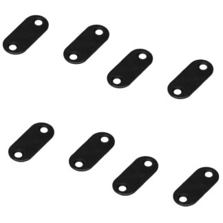 8 pcs Long Oval Magnetic Counter Plate with 2 Countersunk Holes, MC-YN001U-BL, 35 mm (1-3/8"), by Sugatsune, Black. Product Image