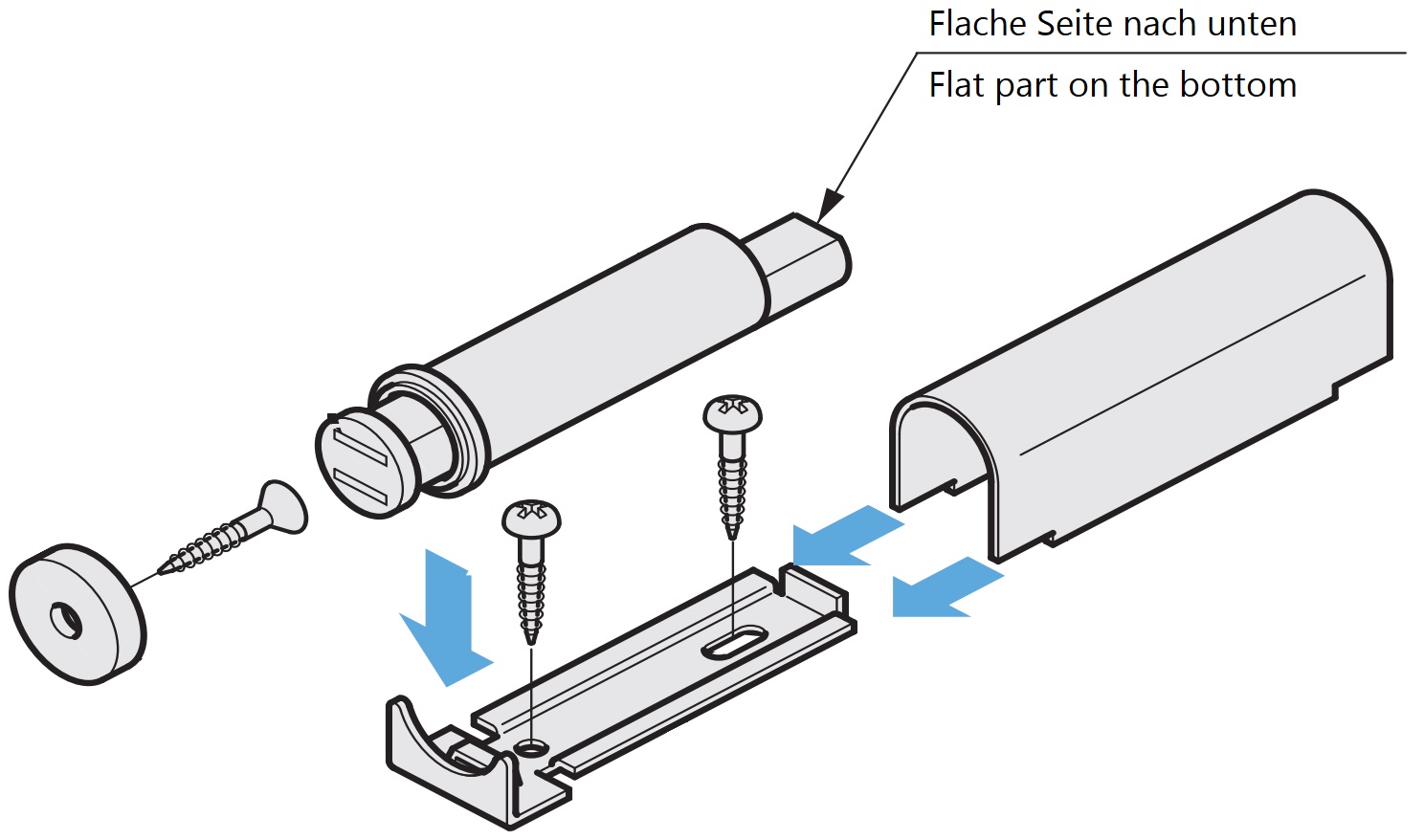 2 pieces of magnetic snap latches, with stainless steel housing, incl. counter plate, MC-S60. Push-to-open door opener for furniture doors, cabinet doors, cabinet flaps and much more, by Sugatsune / LAMP® (Japan) - Image 3