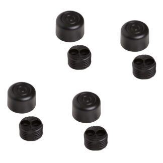 4 pieces robust furniture adjuster, B571-19-BK, diameter: ⌀19 mm, from Kojima, load capacity: 400 kg (882 lbs), black, version: standard. Product Image