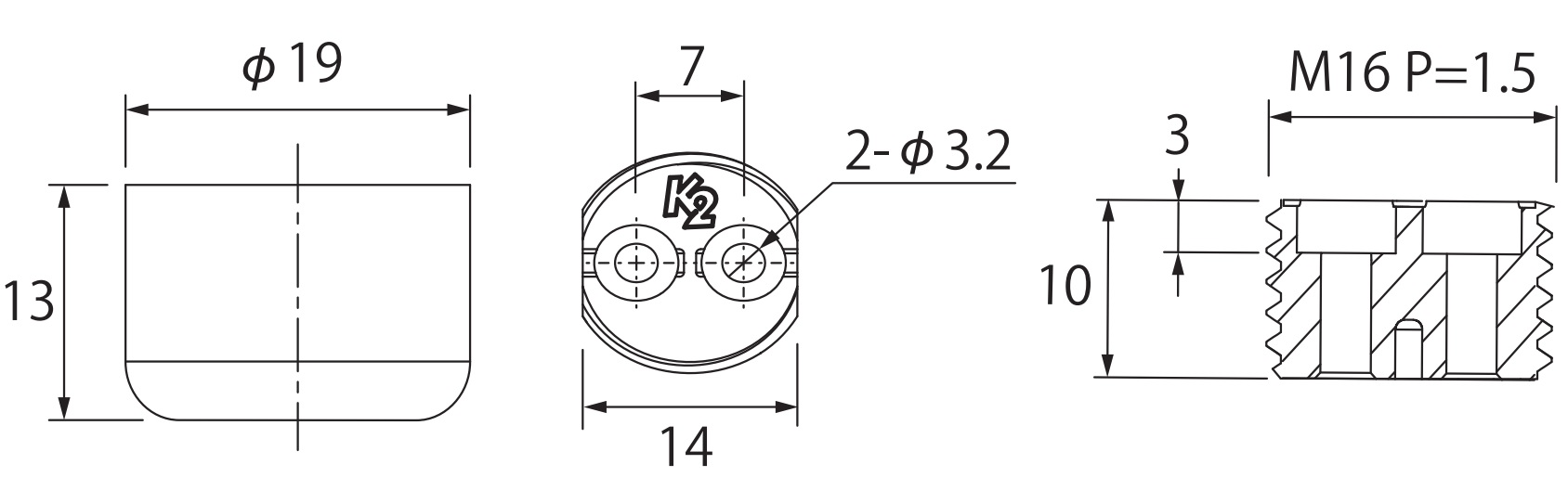 4 pieces of robust furniture adjuster, load capacity: 400 kg (882 lbs), surface: white, ⌀19 mm (3/4"), version: standard, B571-19-WH. Adjustable foot for table legs, furniture legs, cabinet feet and much more, by Kojima (Japan) - Image 2