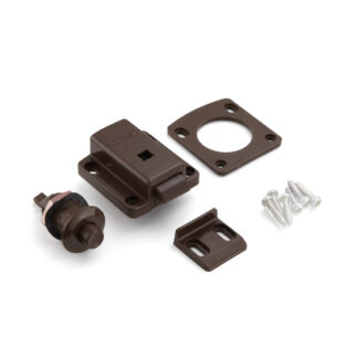 Push-button closure for thick furniture doors from 22 to 25 mm SL-B251-BR by Sugatsune, brown. Product Image