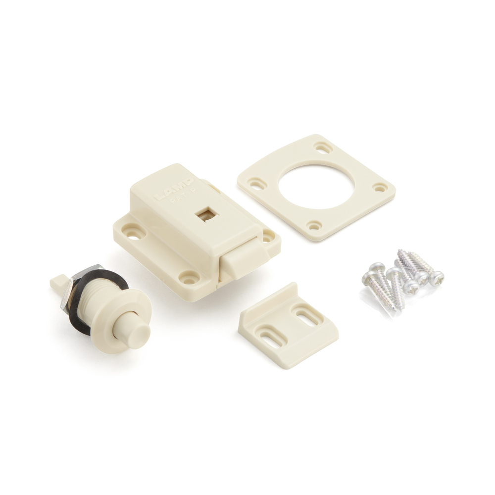 Push button closure for thick furniture doors from 22 to 25 mm SL-B251-I by Sugatsune, Ivory. Product Image