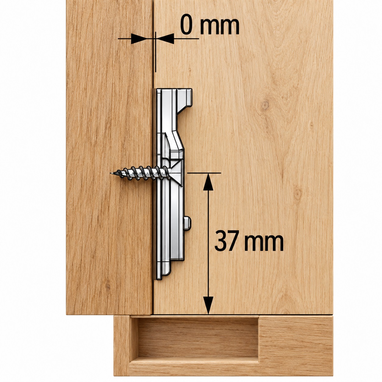 Stainless steel pot hinge, support: half on top (half present), made of stainless steel, design: mounting plate with 0 mm distance, 9289592. Corrosion-resistant stainless steel furniture hinge for outdoor furniture and much more, by Hettich - Image 3
