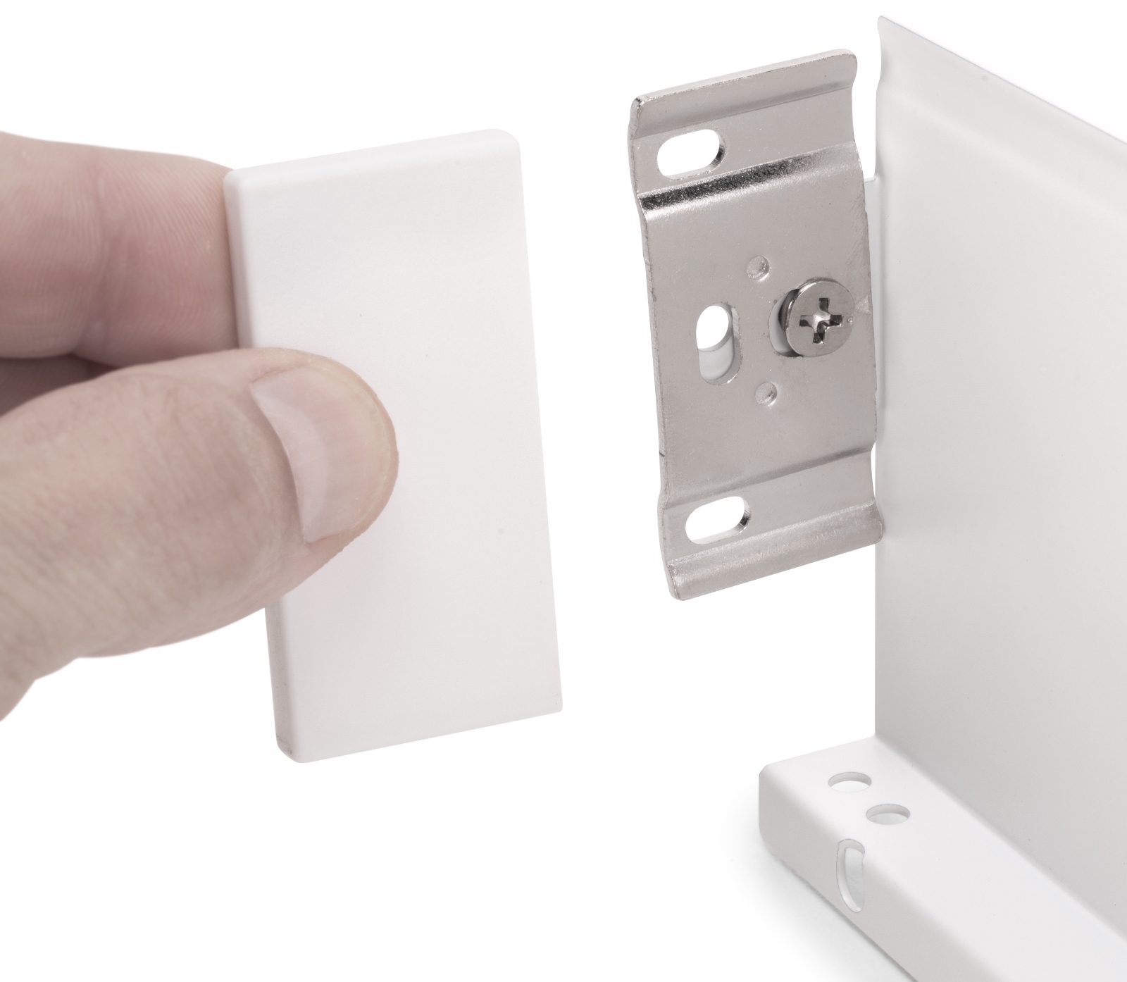 Drawer set, with extra thin frames, height: 88 mm (3-15/32"), surface: white, 340 mm (13-25/64"), version: partial extension with push-to-open, 3275112. drawer set for kitchen furniture and much more, by EMUCA - Image 4