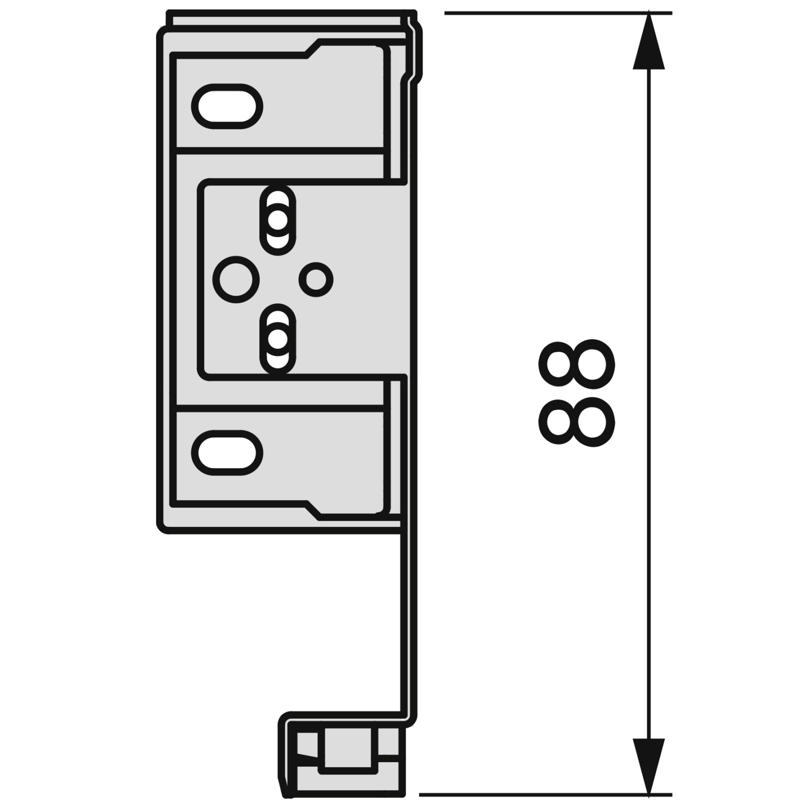 Drawer set, with extra thin frames, height: 88 mm (3-15/32"), surface: white, 490 mm (19-19/64"), version: full extension with soft-close, 3275412. drawer set for kitchen furniture and much more, by EMUCA - Image 4