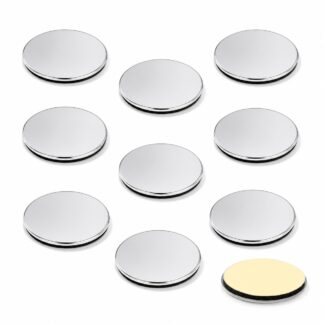 10 pieces self-adhesive counter plate, surface: nickel-plated, ⌀19 mm (3/4"), version: round, 22.01.118. High-quality counterpart for magnetic latches and much more, by SISO Denmark