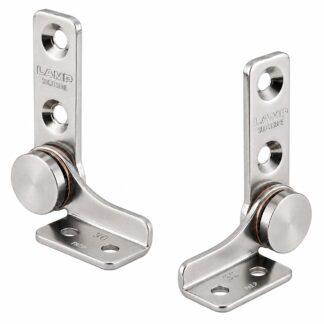 Set of 2 friction hinges (left + right), torque: 6 N·m, HG-TB30. 2 high-quality friction hinges for device lids, furniture flaps, monitor housings and much more, by Sugatsune / LAMP® (Japan)