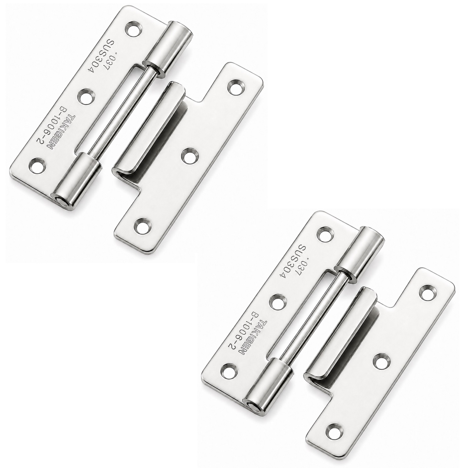 2 pieces of high-quality plug-in hinge, B-1006-2, height: 50 mm, from TAKIGEN, load capacity: 6 kg (14 lbs). Product Image