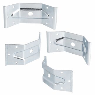 4 Pieces Robust Table Angle Fitting, 126 mm (4-61/64"), Version: 1 Hole for Central Mounting, 11.07.040-1.