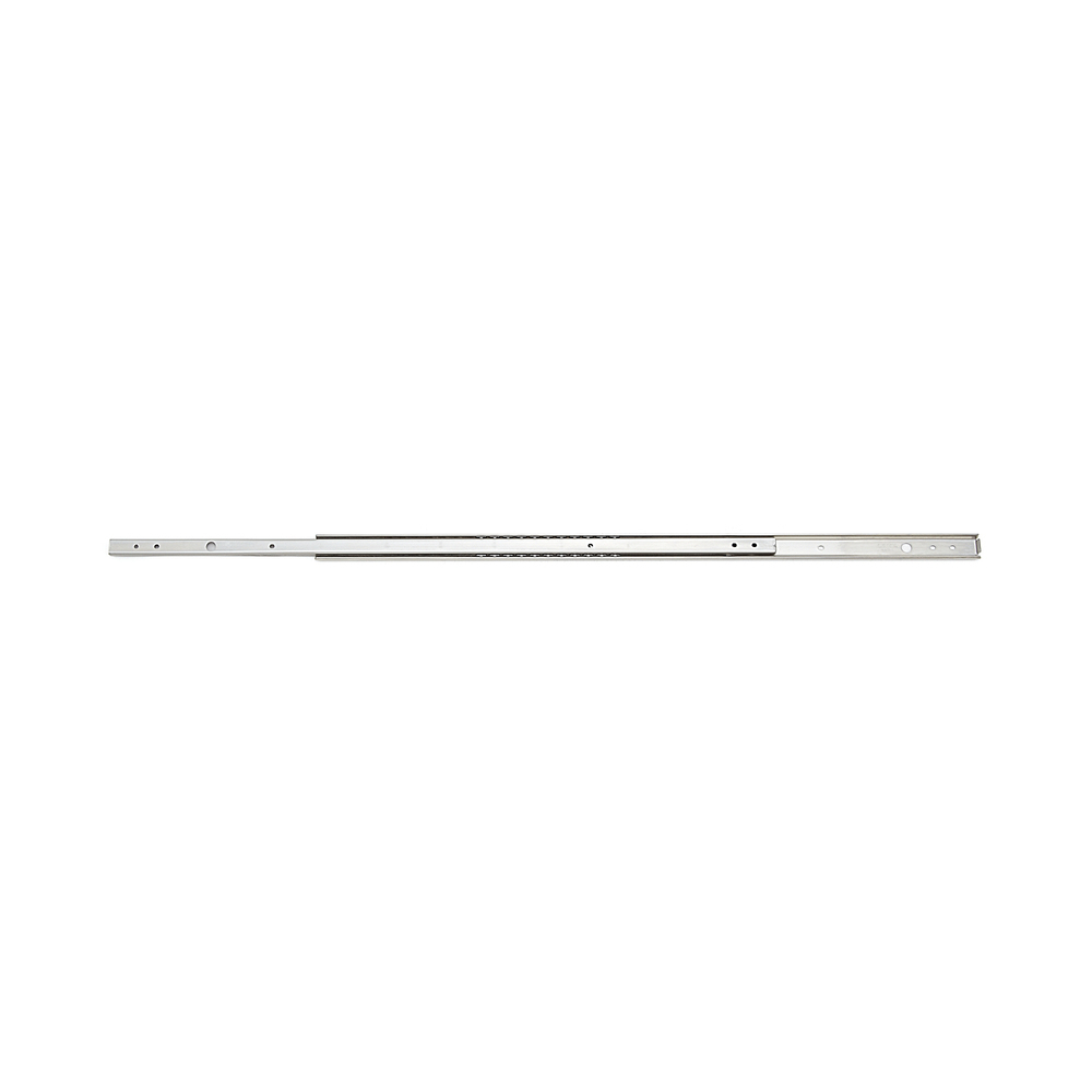 Guide rails made of corrosion-resistant stainless steel SUS304 (V2A), partial extension, nominal length: 500 mm, ESR2021-500. 3/4 excerpt, by Sugatsune / LAMP (Japan)