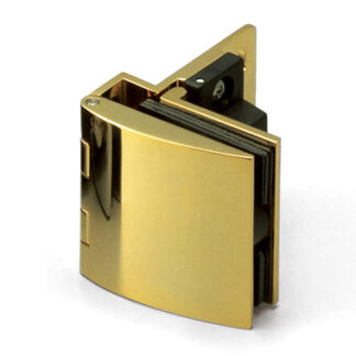 Glass door hinge, semi-resting, surface: gold-coloured, with locking function GH-456C-GC, by Sugatsune / LAMP (Japan)