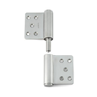 Heavy-duty hinge, for cleanrooms, made of corrosion-resistant stainless steel SUS304 (V2A), HG-CV-127L, by Sugatsune / LAMP (Japan)