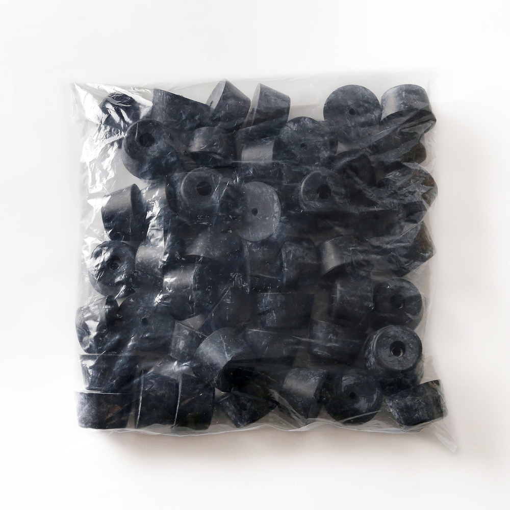 Adjustable leg, surface: black, rubber, pack of 50 K-45-P50, by Sugatsune / LAMP (Japan)