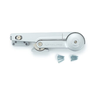 Door closer with soft-close damper, surface color: Silver, LDC-N22SL, by Sugatsune / LAMP (Japan)