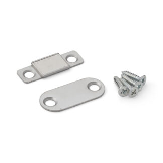 Magnetic latches made of corrosion-resistant stainless steel, incl. counter plate and mounting screws, MC-YN015SP, by Sugatsune / LAMP (Japan)
