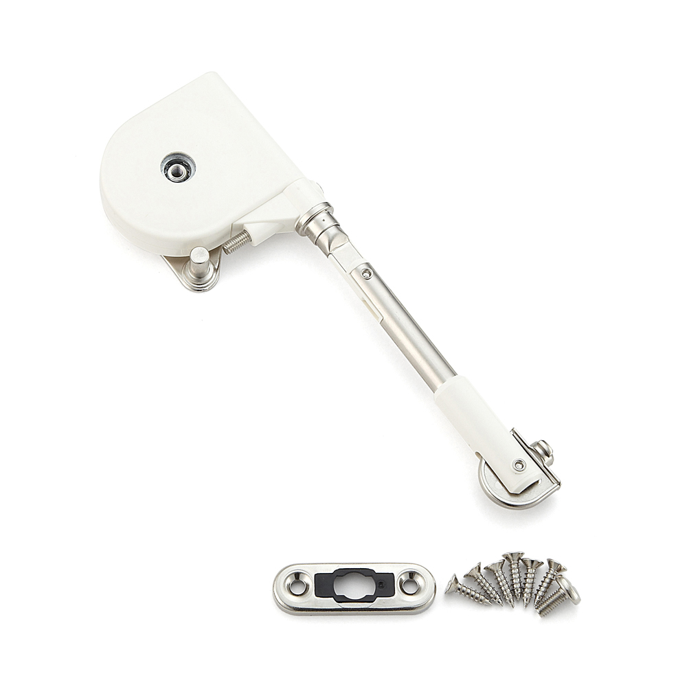 Soft-down flap fitting, short arm SDS-C100W-TVZ, by Sugatsune / LAMP (Japan)