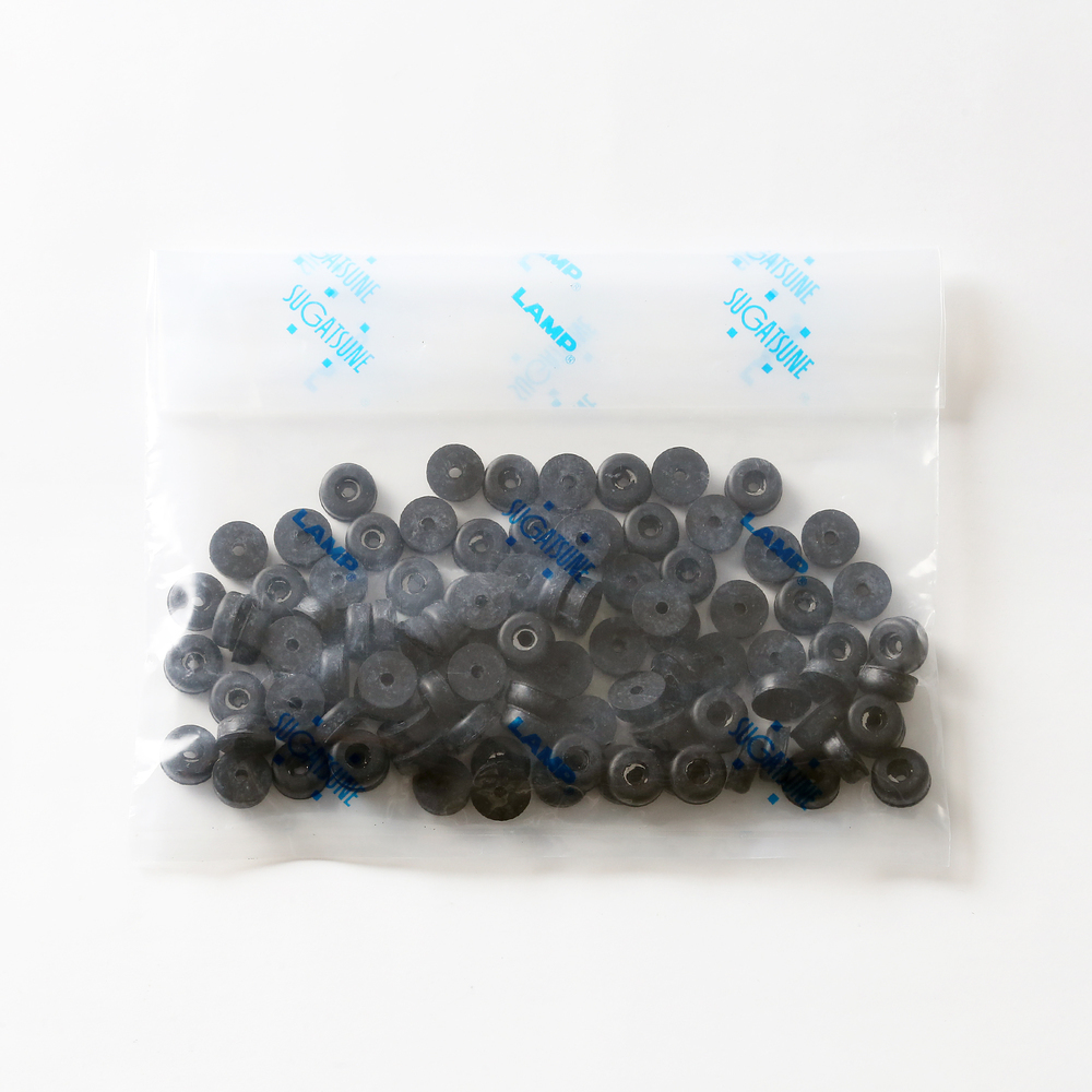 Adjustable leg, rubber, surface: black, pack of 100 SK-13-P100, by Sugatsune / LAMP (Japan)