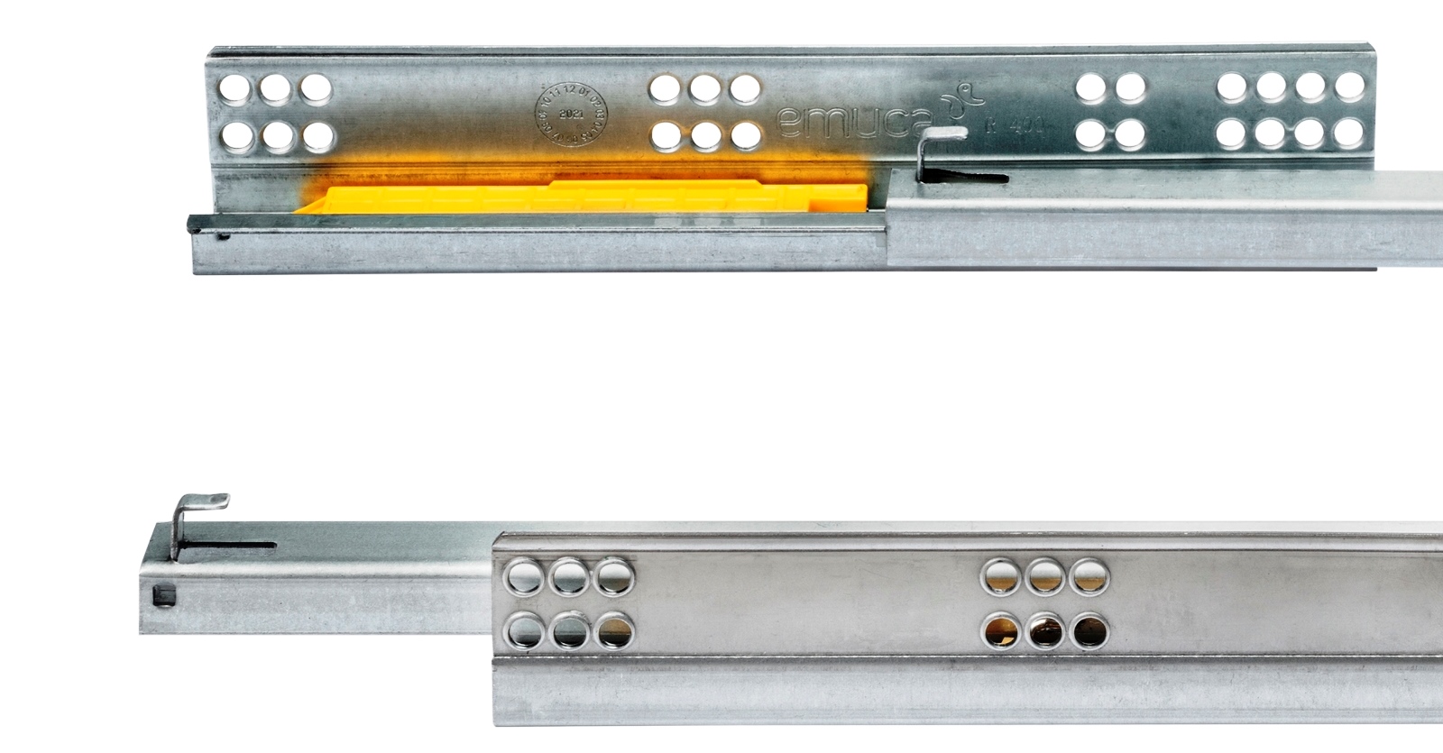 Underfloor runners, load capacity: 25 kg (56 lbs), 250 mm (9-27/32"), version: partial extension with push-to-open, 3123005. High-quality underfloor pull-outs for wooden drawers, wooden drawers, wooden shelves and much more, from EMUCA - Image 5