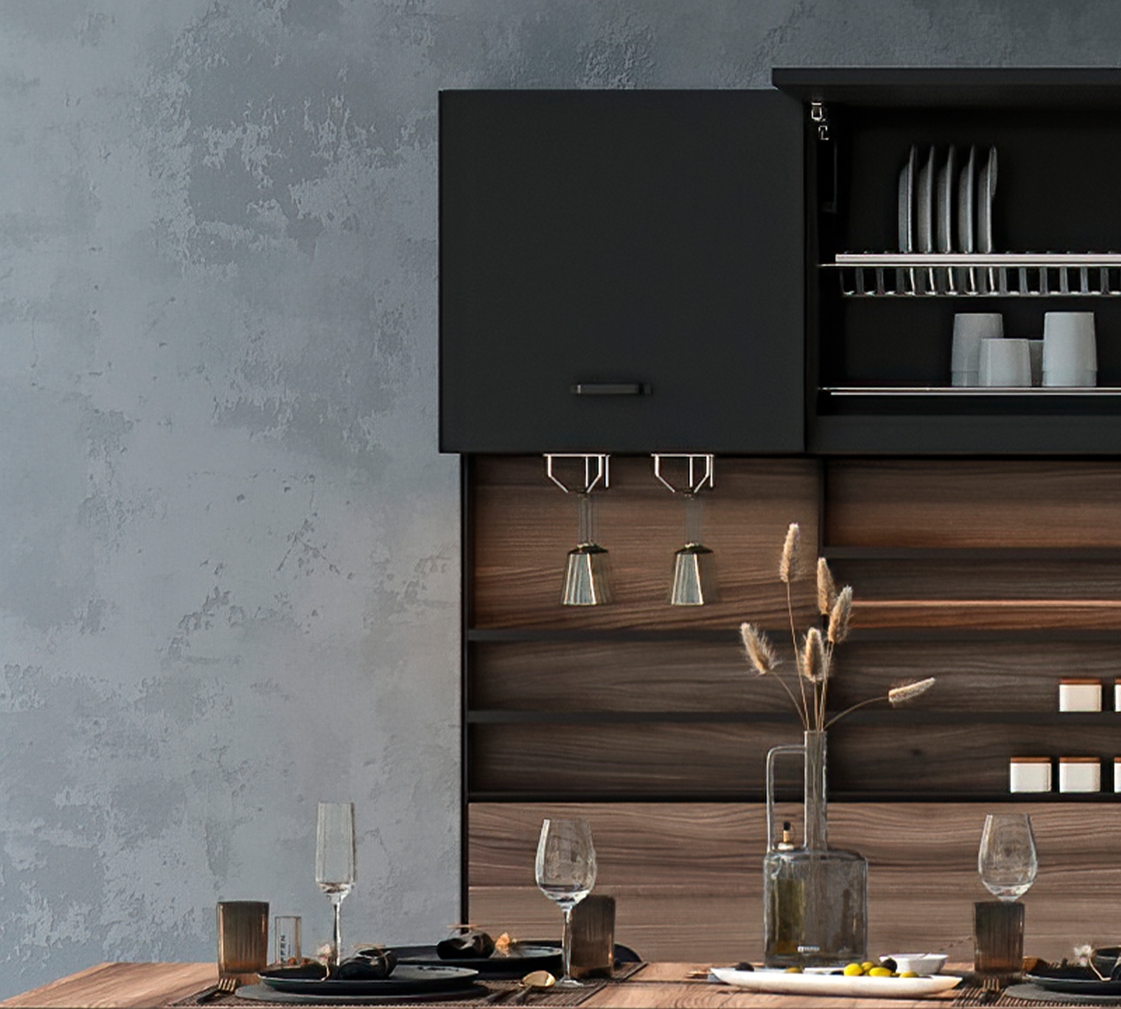 High-quality wine glass holder, made of steel, surface: chrome-plated, 340 mm (13-25/64"), 8938011. Practical glass hanger for wine glasses, champagne glasses, cocktail glasses, cognac glasses, goblets and much more, by EMUCA - Image 5