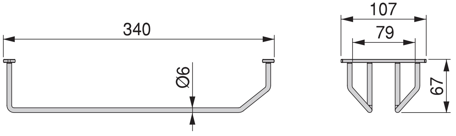 High-quality wine glass holder, made of steel, surface: chrome-plated, 340 mm (13-25/64"), 8938011. Practical glass hanger for wine glasses, champagne glasses, cocktail glasses, cognac glasses, goblets and much more, by EMUCA - Image 3