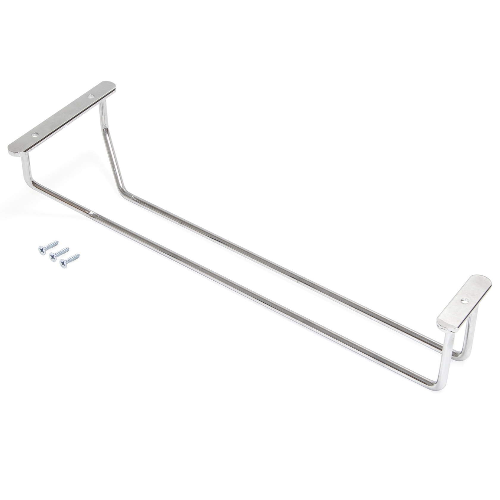 High-quality wine glass holder, made of steel, surface: chrome-plated, 340 mm (13-25/64"), 8938011. Practical glass hanger for wine glasses, champagne glasses, cocktail glasses, cognac glasses, goblets and much more, by EMUCA